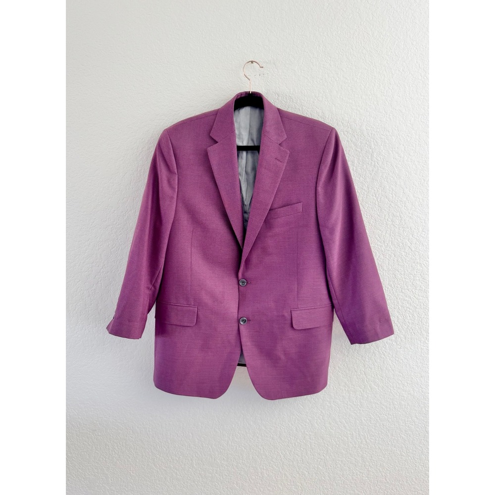 Marcello Sport Blazer Mens Large Plum Purple Italian Fabric Made in Canada Coat‎